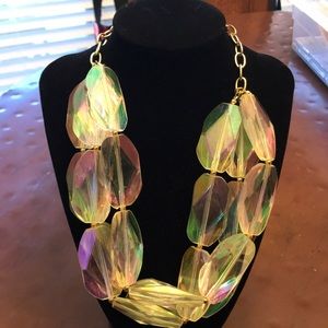 Chunky crystal acrylic necklace
